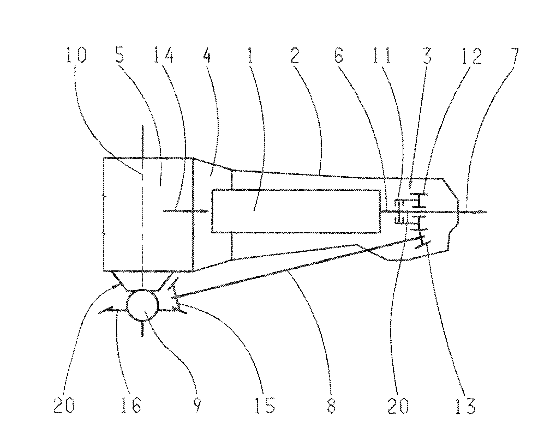 Drive train arrangement for a vehicle