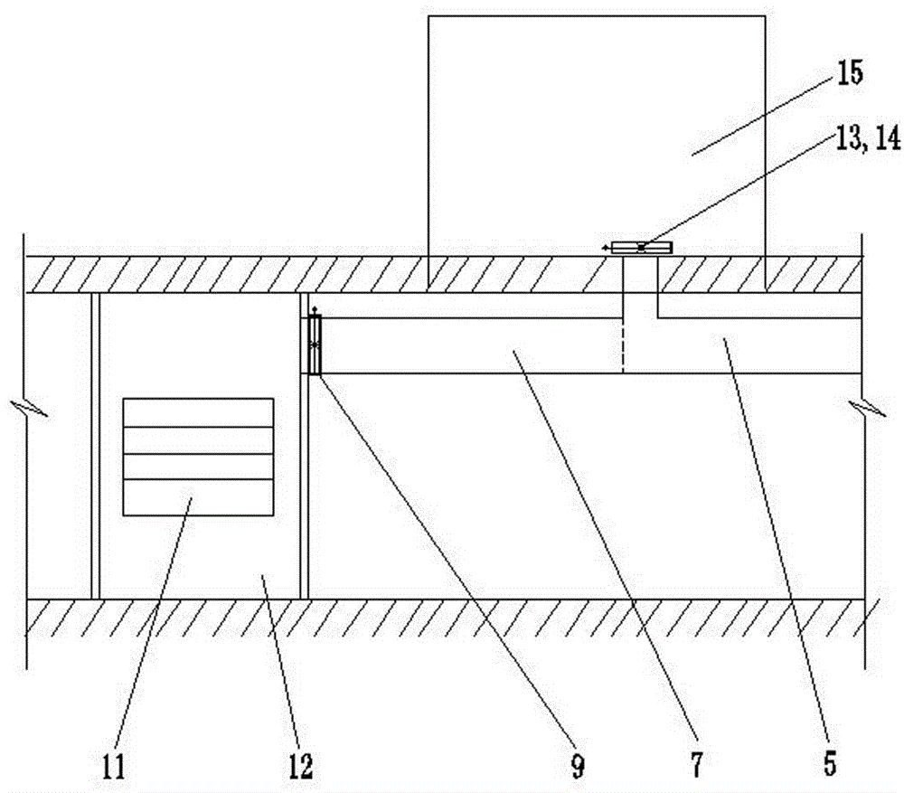 Subway platform ventilation and smoke removal distribution structure in station with opened-closed system