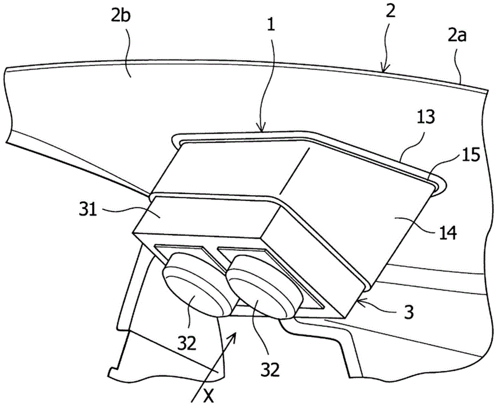 The structure of the airbag door