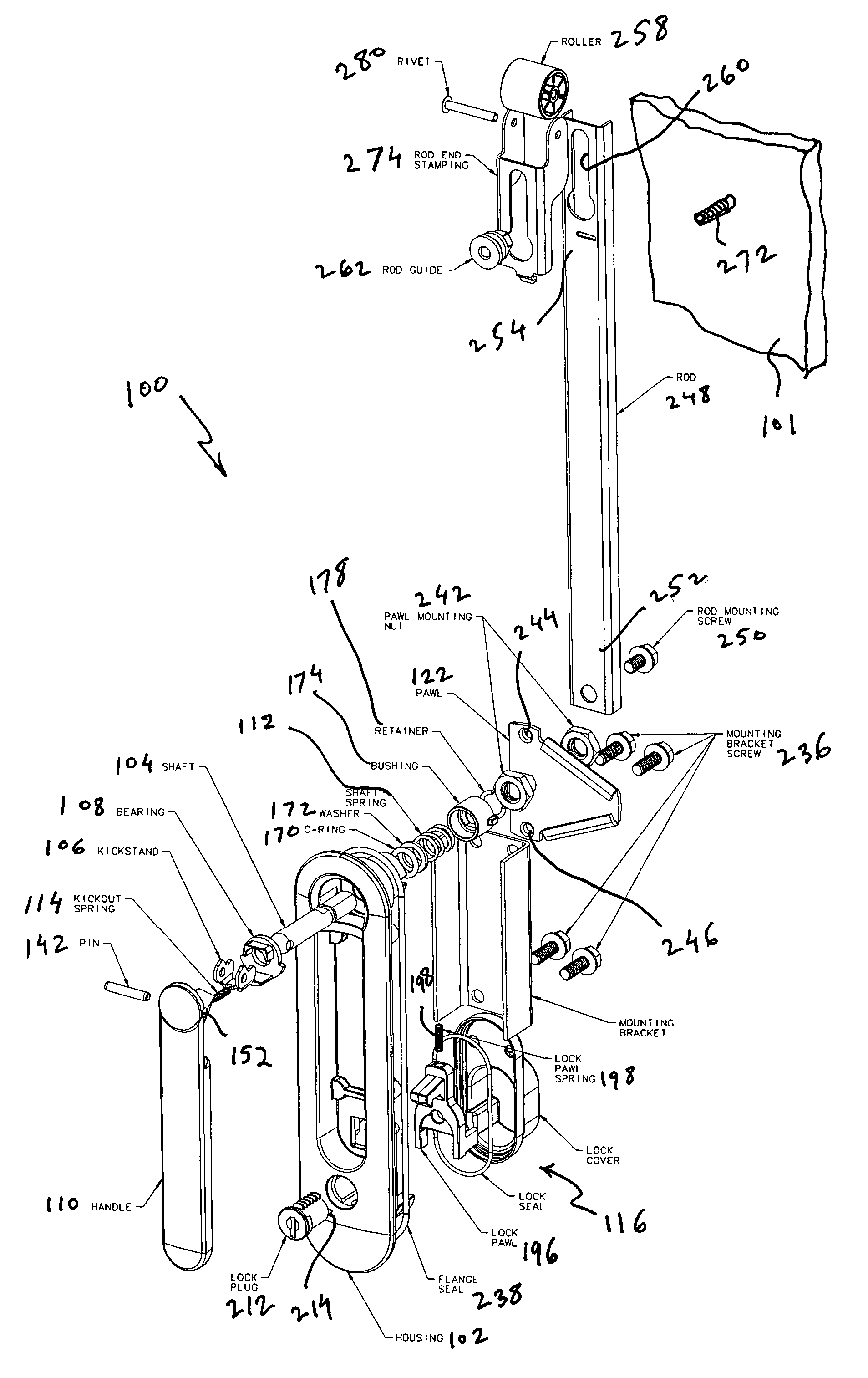 Compression latch mechanism