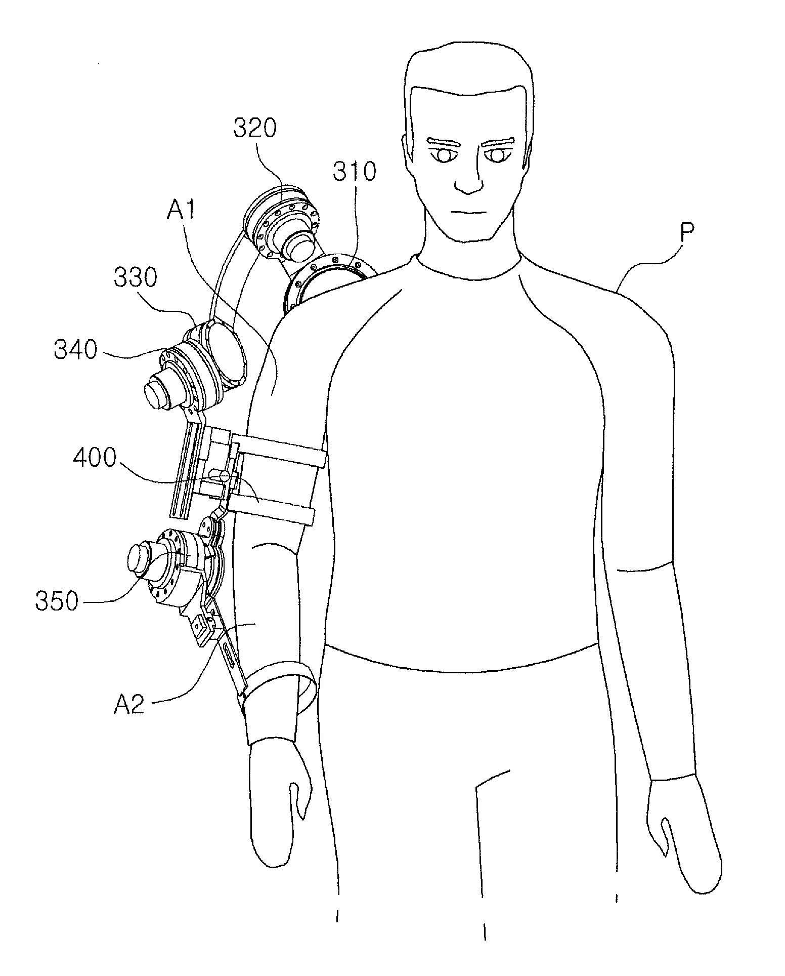 Wearable robotic system for rehabilitation training of the upper limbs
