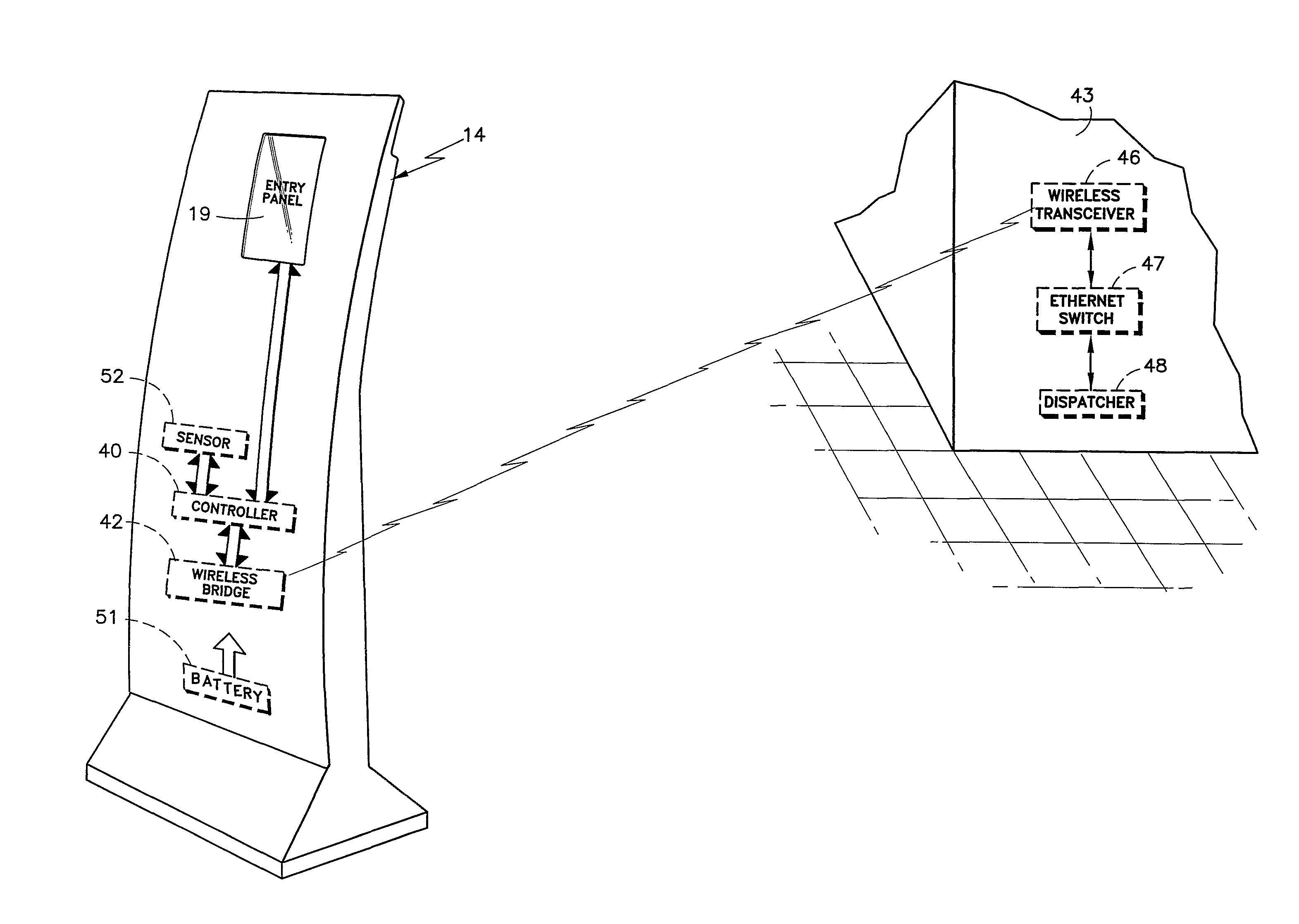 Wireless, self-contained elevator call request entry system