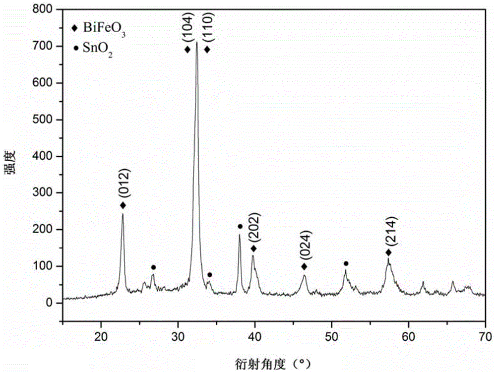 a bi  <sub>0.90</sub> er  <sub>0.10</sub> fe  <sub>0.96</sub> co  <sub>0.02</sub> mn  <sub>0.02</sub> o  <sub>3</sub> /mn  <sub>1-x</sub> co  <sub>x</sub> fe  <sub>2</sub> o  <sub>4</sub>  Composite film and preparation method thereof