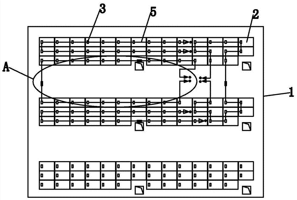 Photovoltaic module with novel battery string connection structure