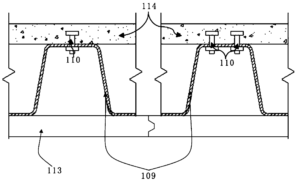 A fully prefabricated composite bridge deck structure