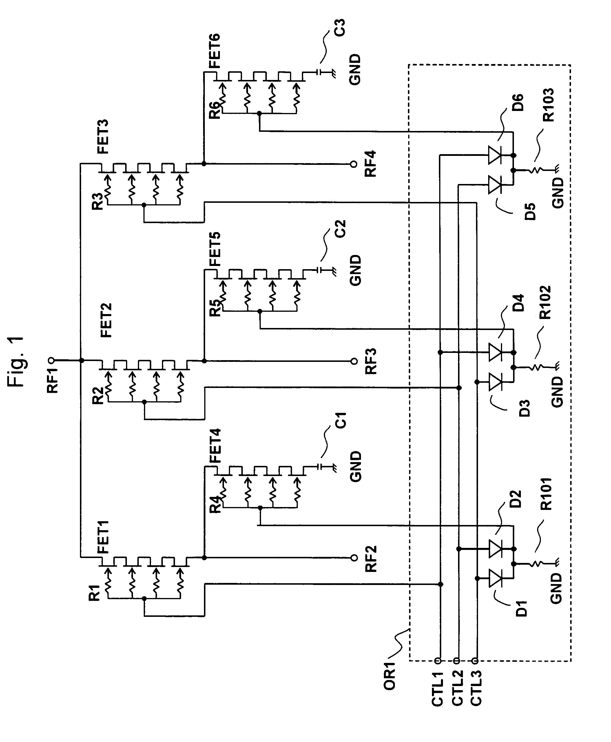 High frequency switching circuit device