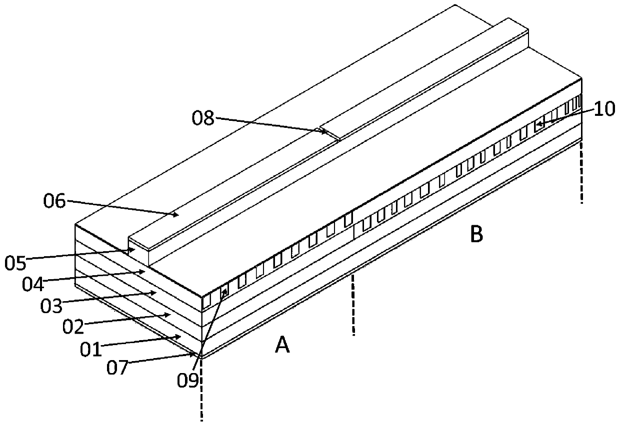 A monolithic integrated chaotic laser chip based on random grating feedback