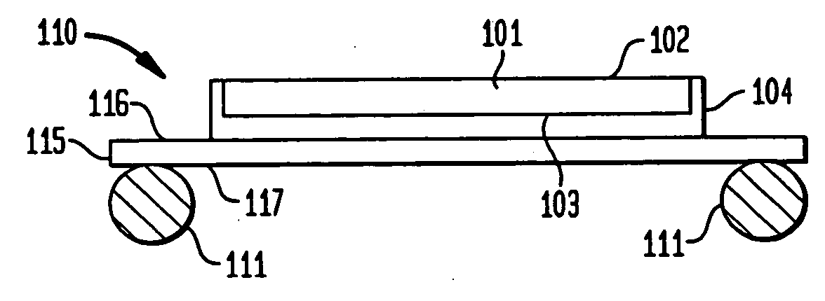 Stacked chip assembly with stiffening layer