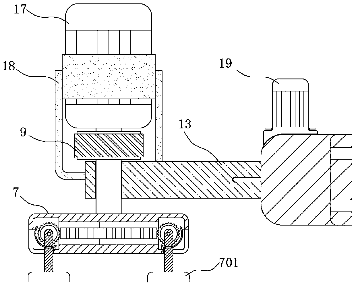 Sweeping mechanism with a variable sweeping plane disc for sweeping of road sweeper
