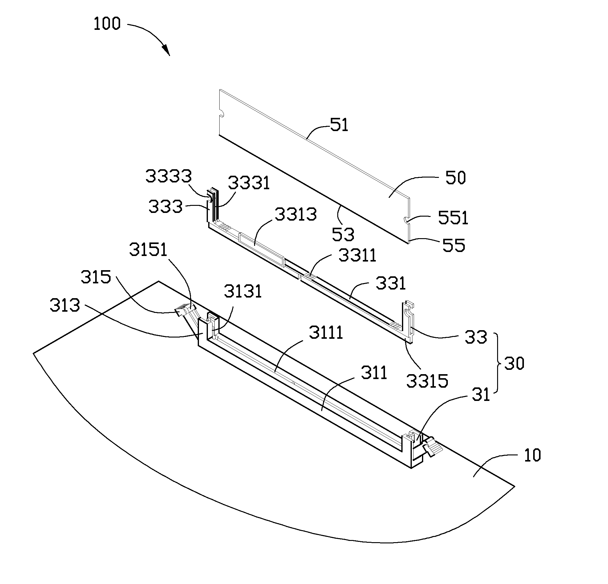 Memory module holder