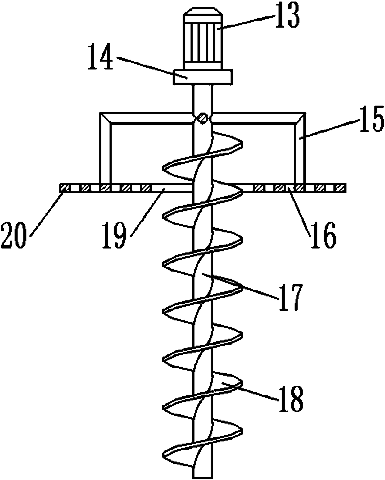 Chemical raw material turning circulating drying device