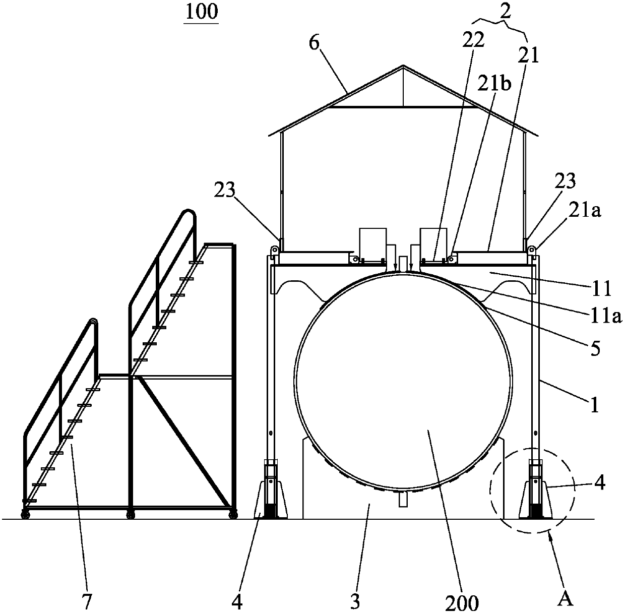 Combined circular rack leg construction platform