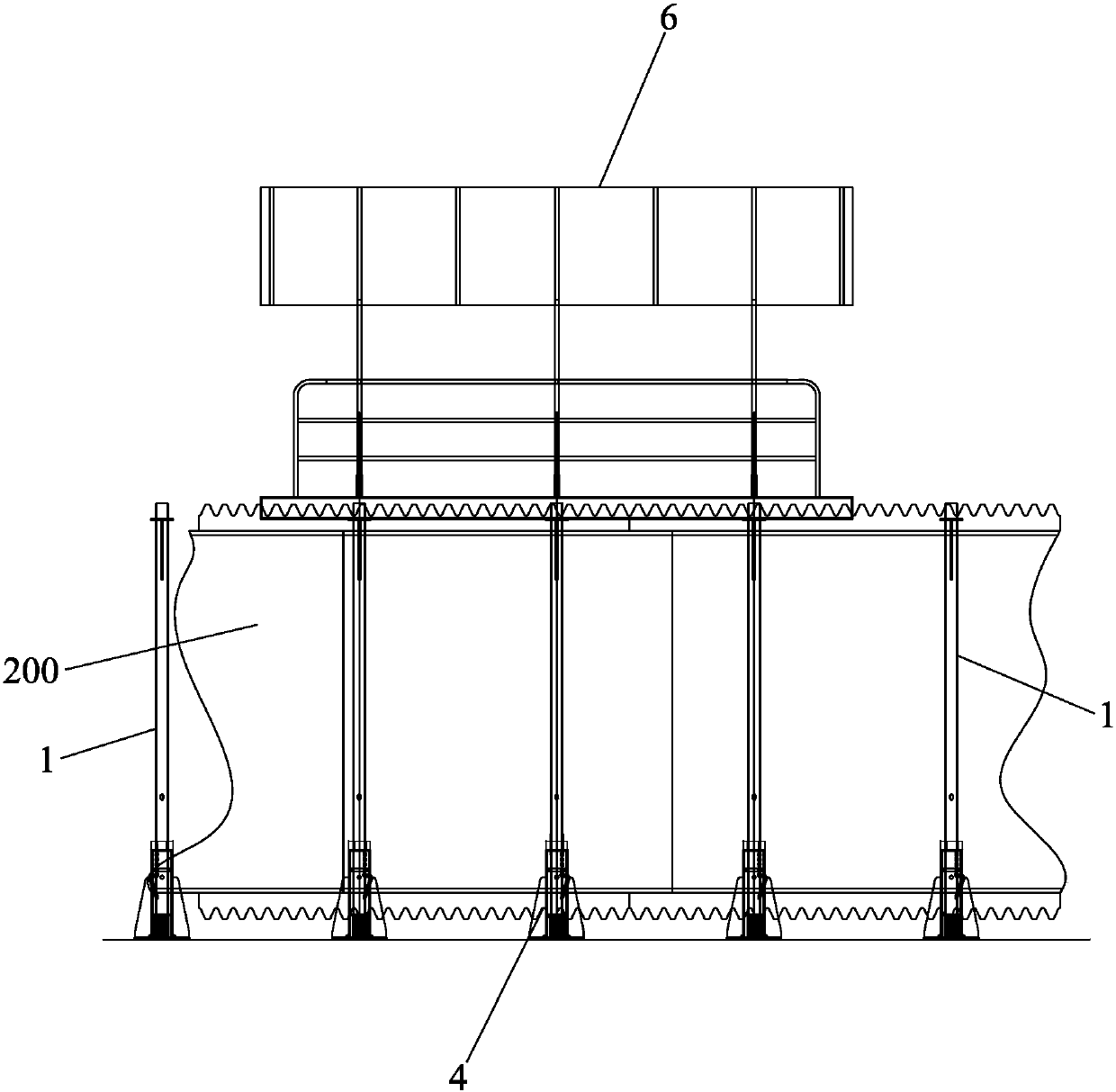 Combined circular rack leg construction platform