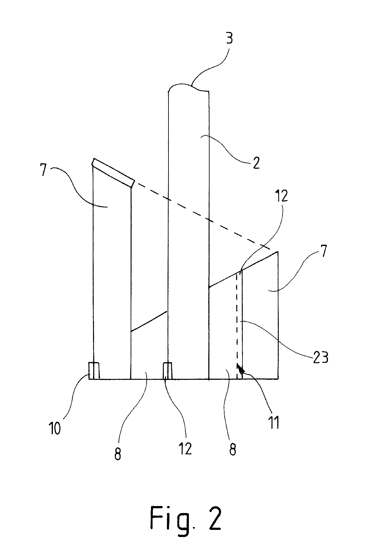 Device for measuring a filling level of a liquid in a container with an ultrasound sensor