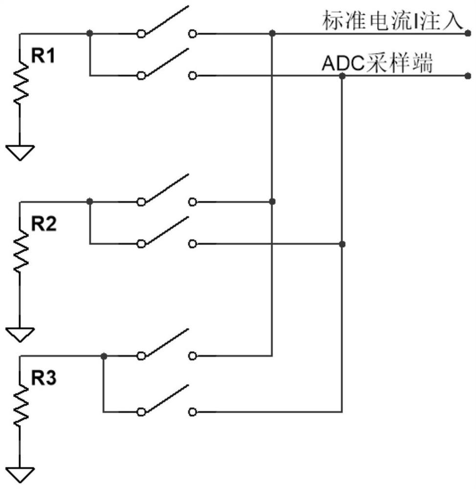 Low leakage current gating switch circuit for multi-path resistance high-precision measurement