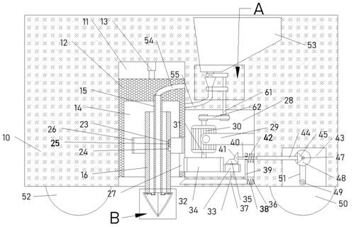 Hole fertilization type quantitative fertilization device