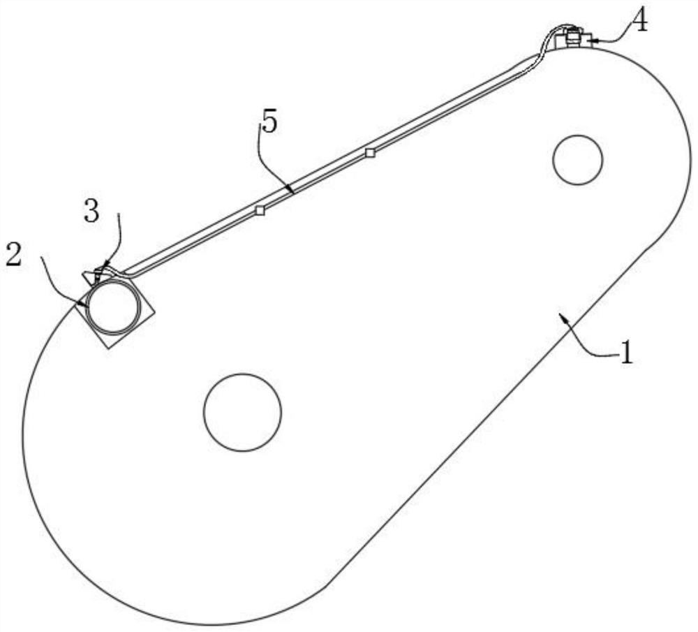 Chain transmission mechanism protective cover for warp knitting machine