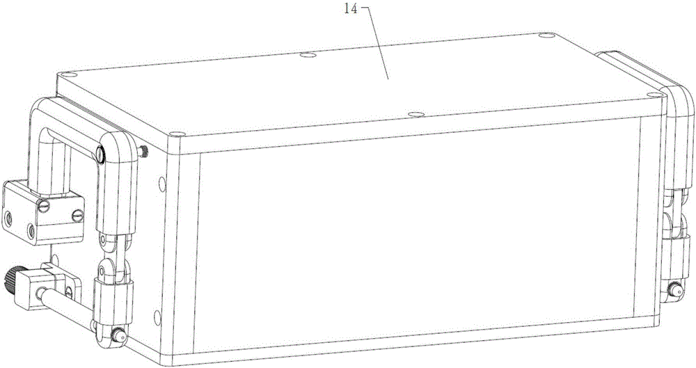 Quick hanging device of electrical equipment on general launching frame