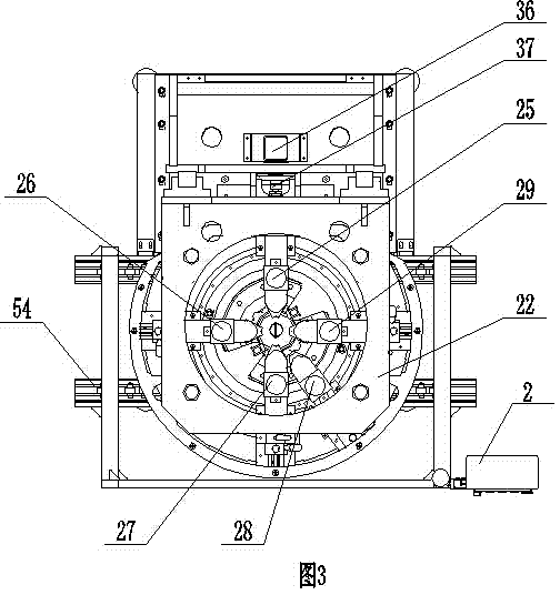 Assembling machine table capable of tightening automobile hub bolts with variable diameters and at variable positions