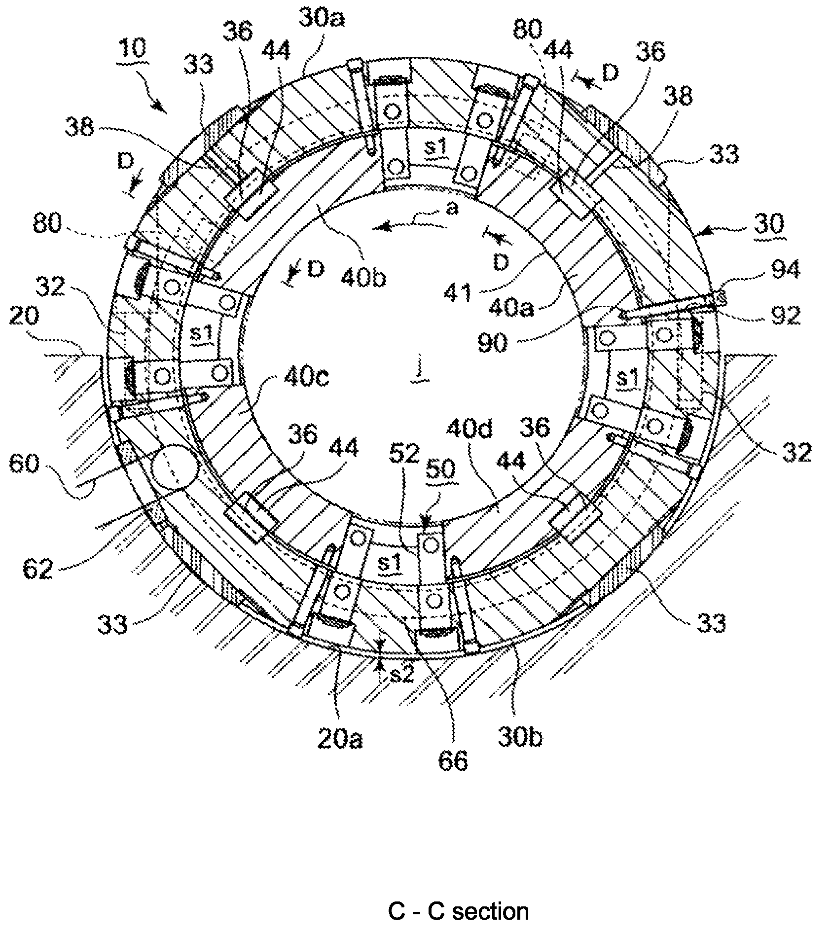 Rotation shaft supporting structure with journal bearing and assembling method of the bearing