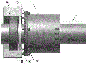 Dynamic sealing isolation cavity used for rotation component of propellant and explosive dust environment