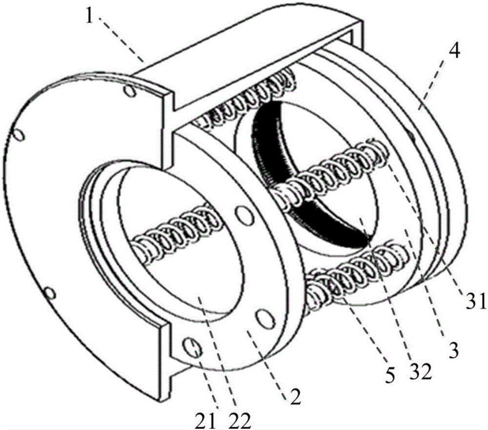 Dynamic sealing isolation cavity used for rotation component of propellant and explosive dust environment