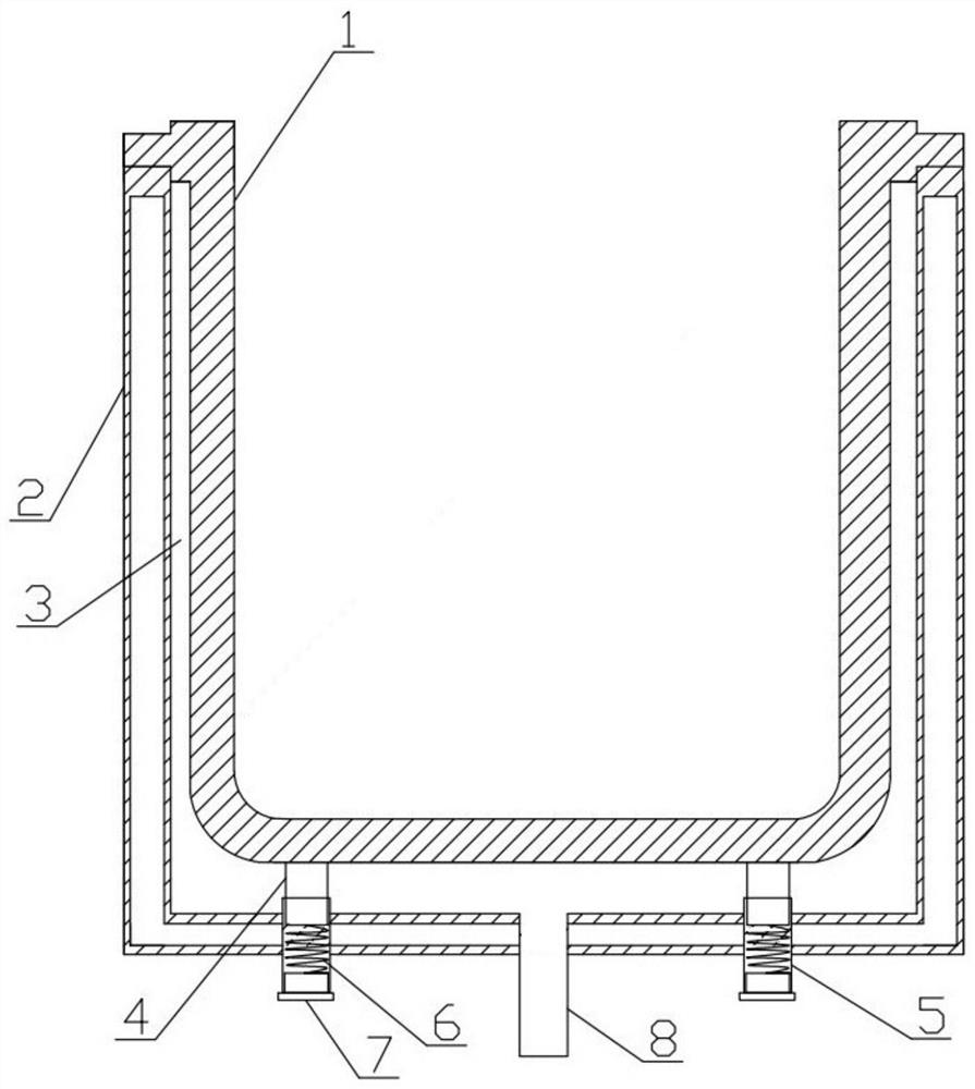 Split type combined quartz crucible mold