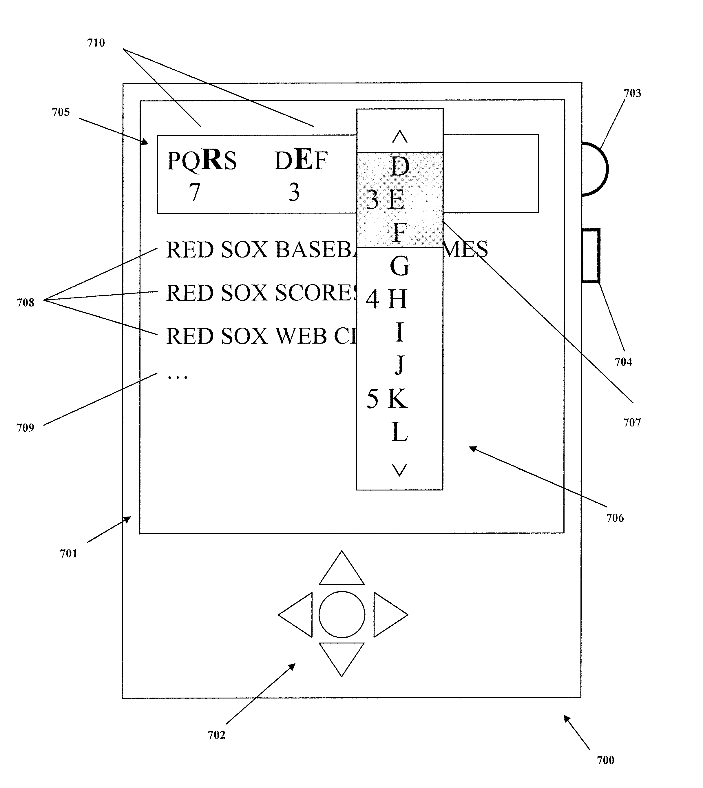 Methods and systems for a linear character selection display interface for ambiguous text input