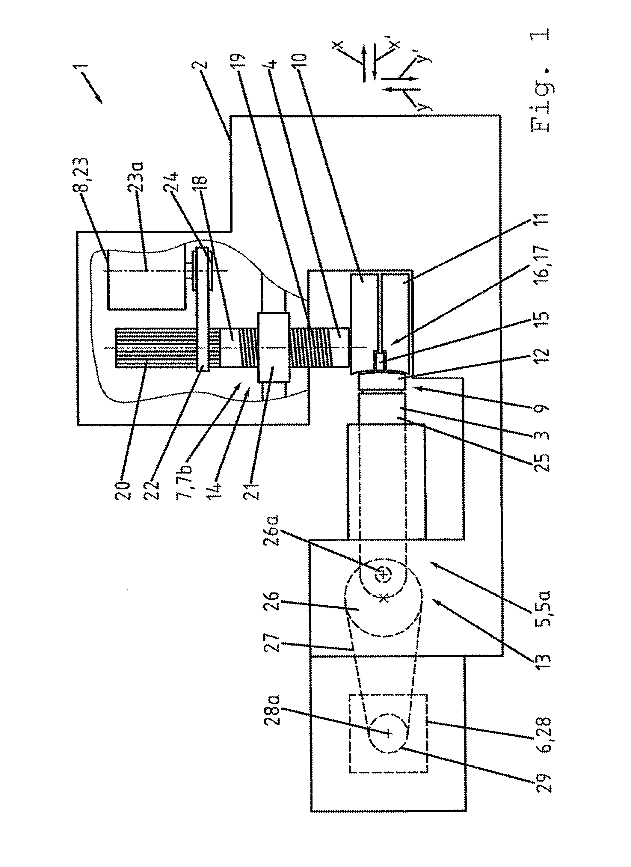 Horizontal forging press for massive forming