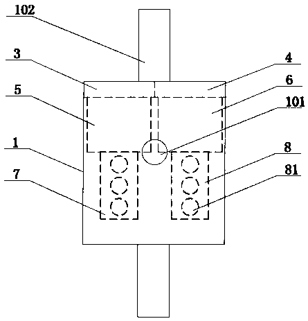 Clamping device with quantum communication remote control effect