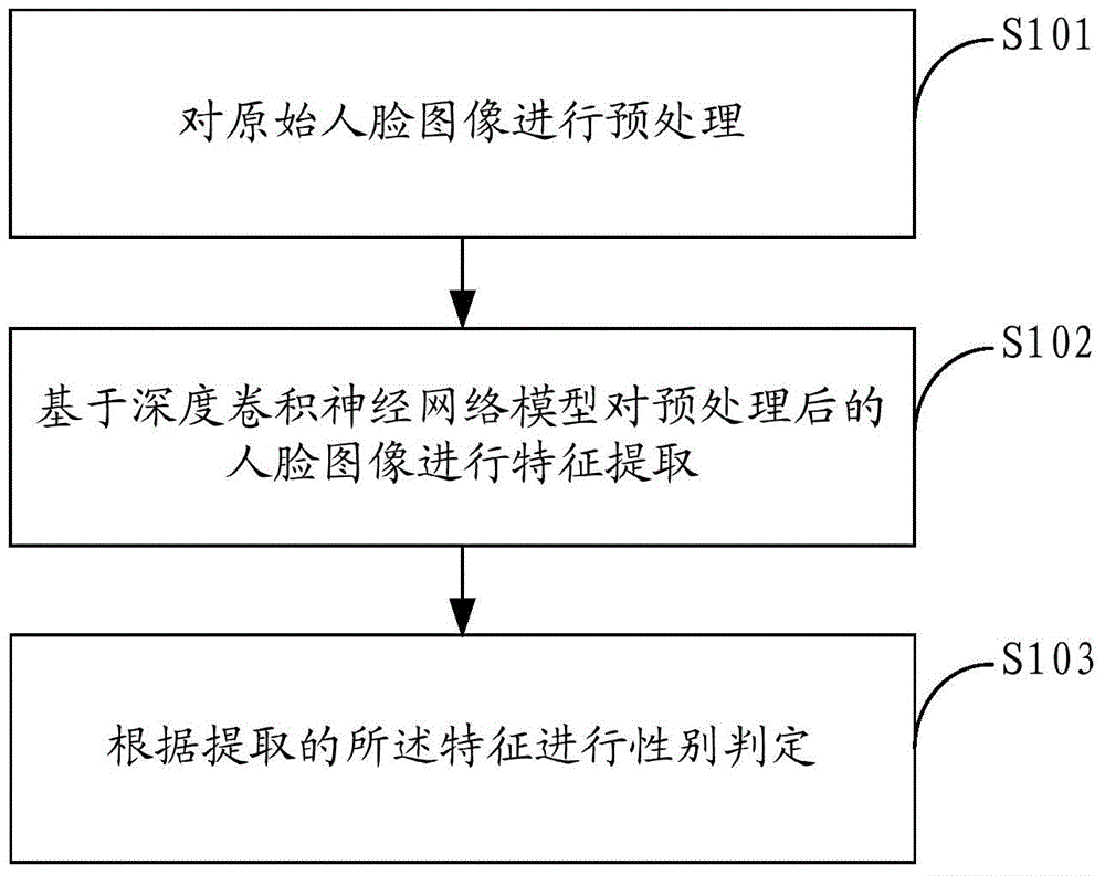 Method and system for face sex characteristic extraction