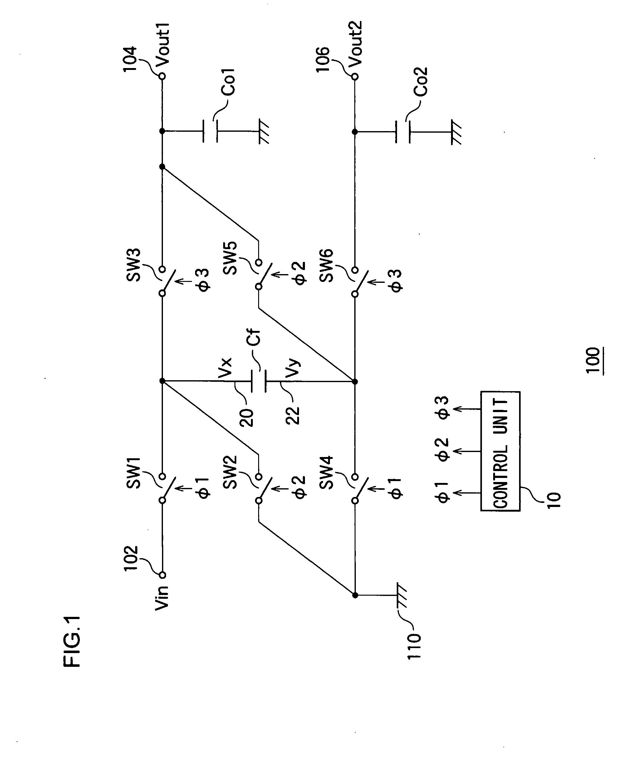 Charge-pump type switching power supply apparatus