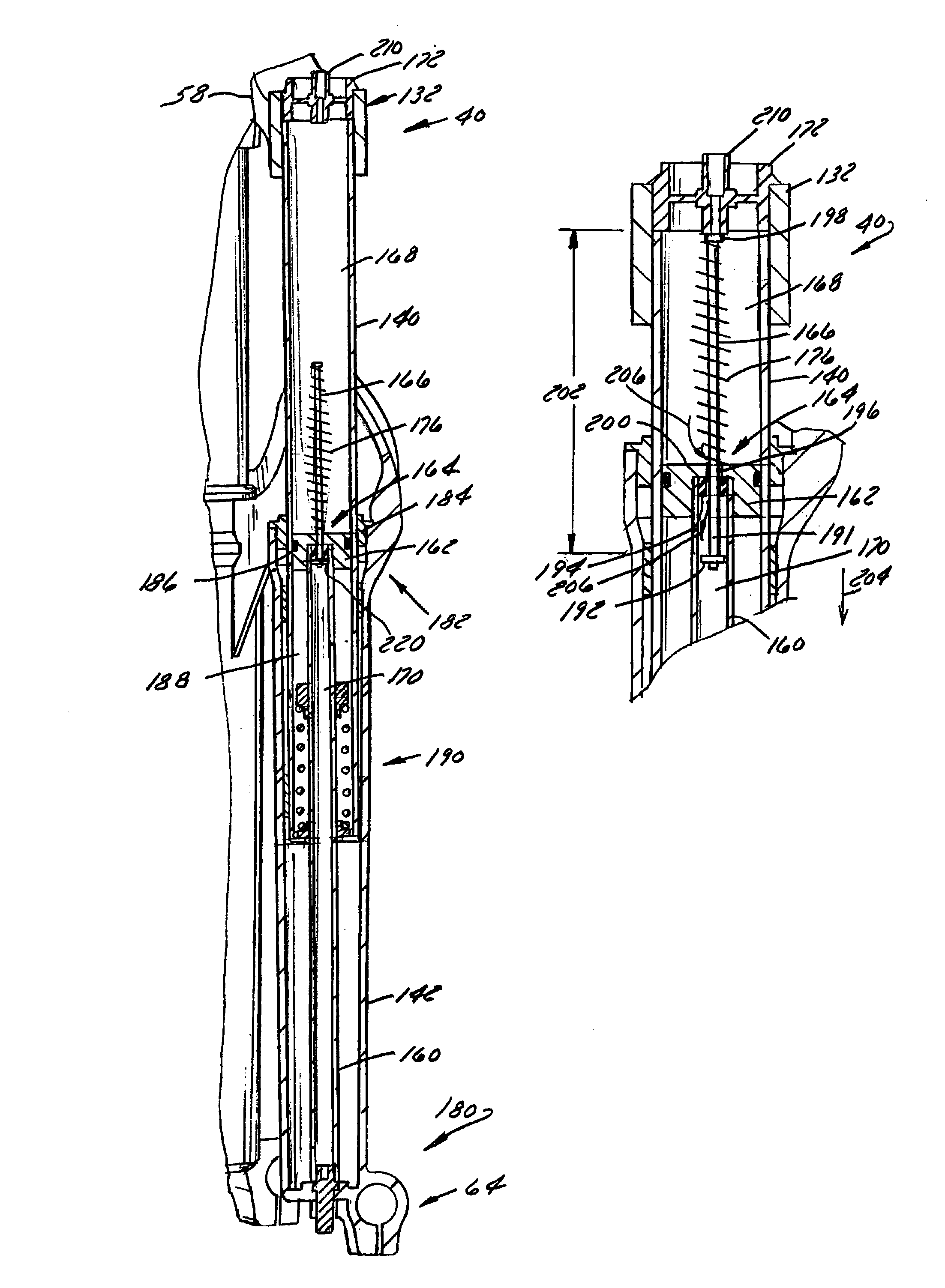 Bicycle shock assemblies with plunger operated valve arrangement