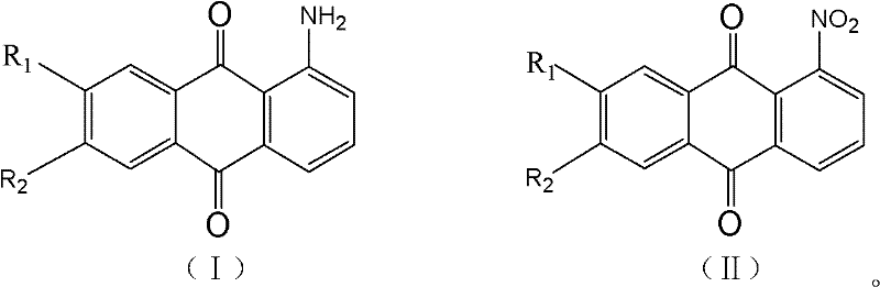 Method for preparing high-purity 1-aminoanthraquinone through catalytic hydrogenation