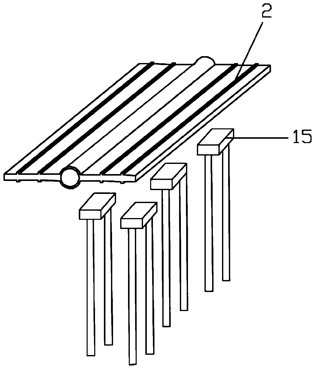 Water stop structure applied to concrete foundation construction and construction method