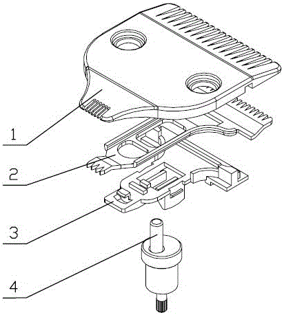 A magnetic suction type cutter head mechanism and hair clippers using the mechanism