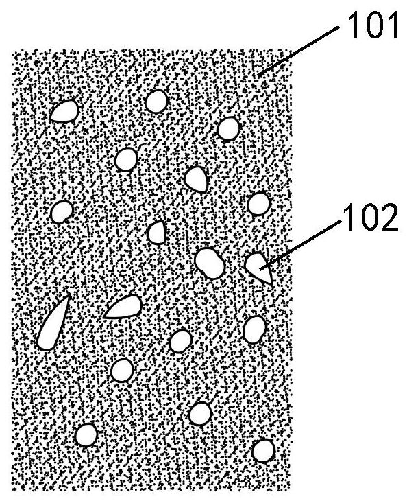 Gas absorbing material block and manufacturing method thereof