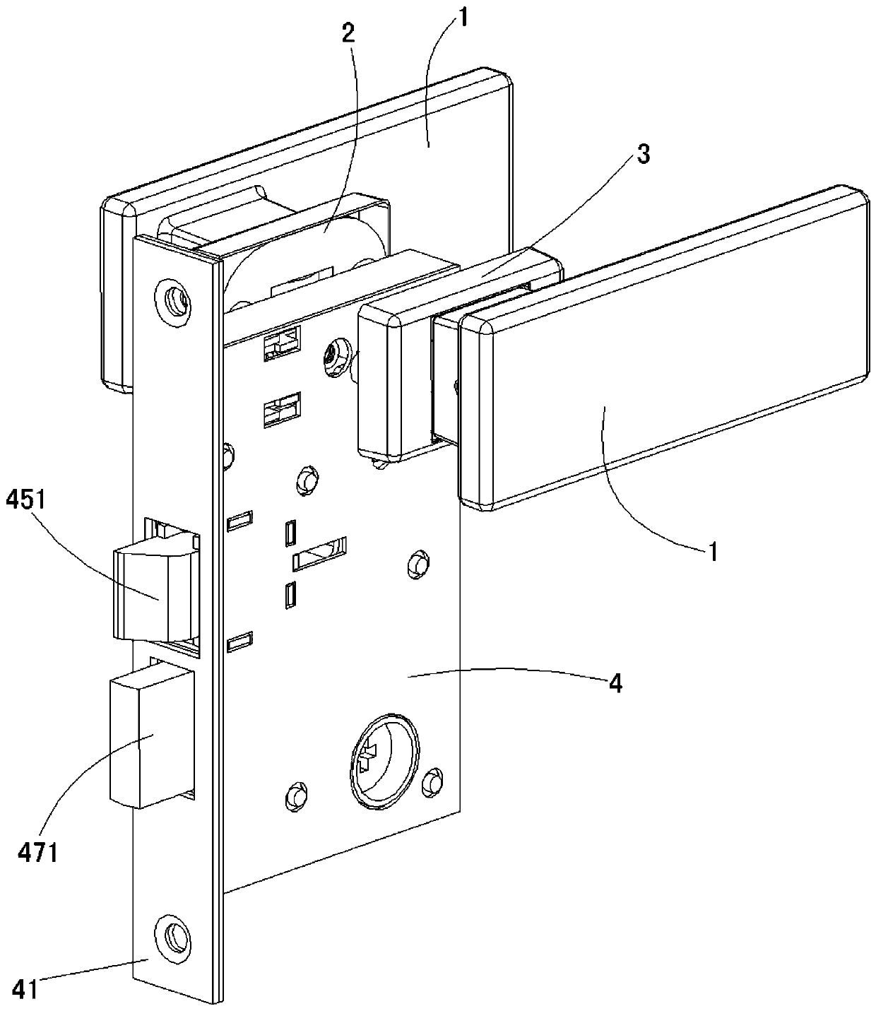 Push-pull type door lock structure