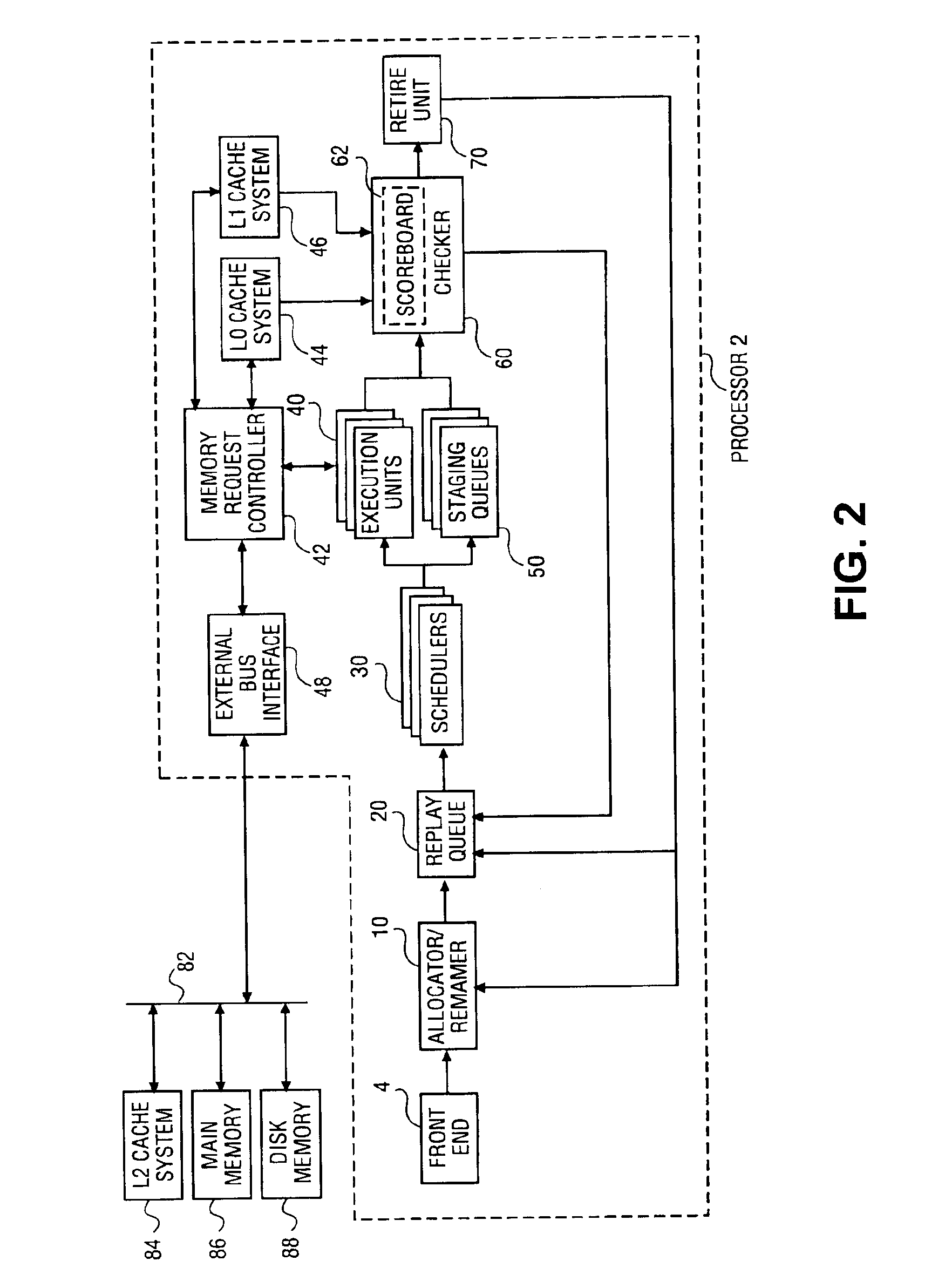 Method and apparatus for rescheduling multiple micro-operations in a processor using a replay queue and a counter