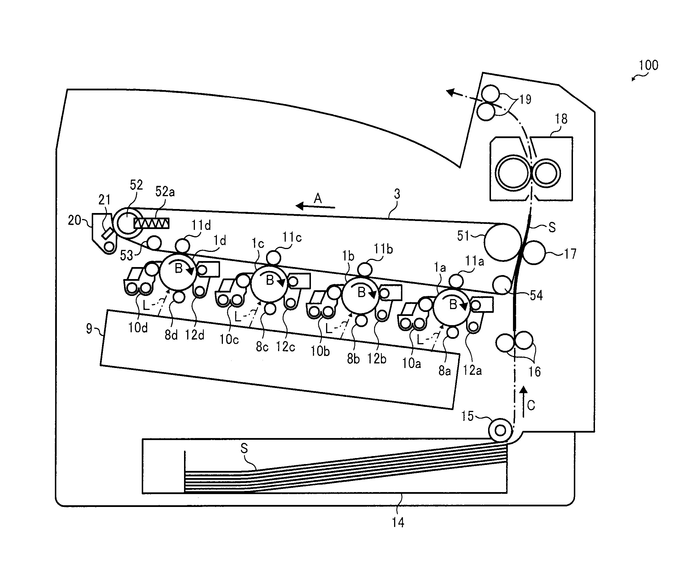 Belt tracking system, multi-roller assembly and image forming apparatus employing same