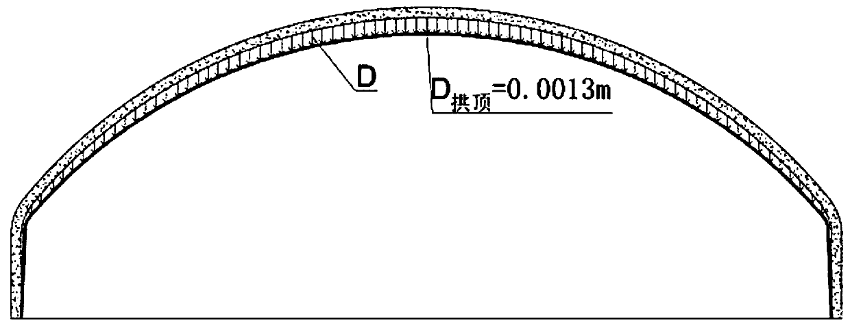 Calculating method for extra large span chamber second liner supporting structure