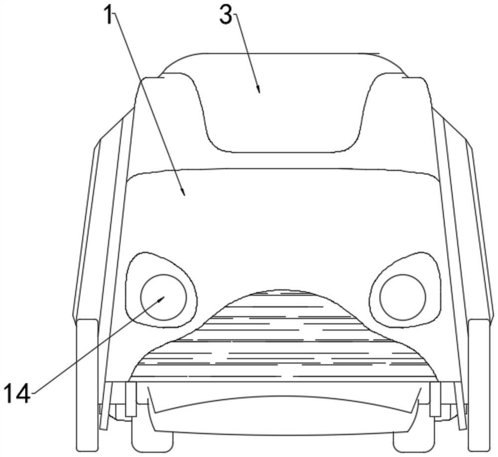 Cleaning device of road dead leaf recovery vehicle