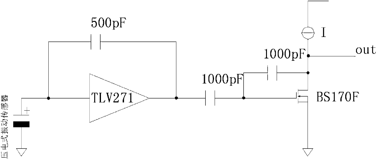 Remote transmission IEPE type charge amplifier