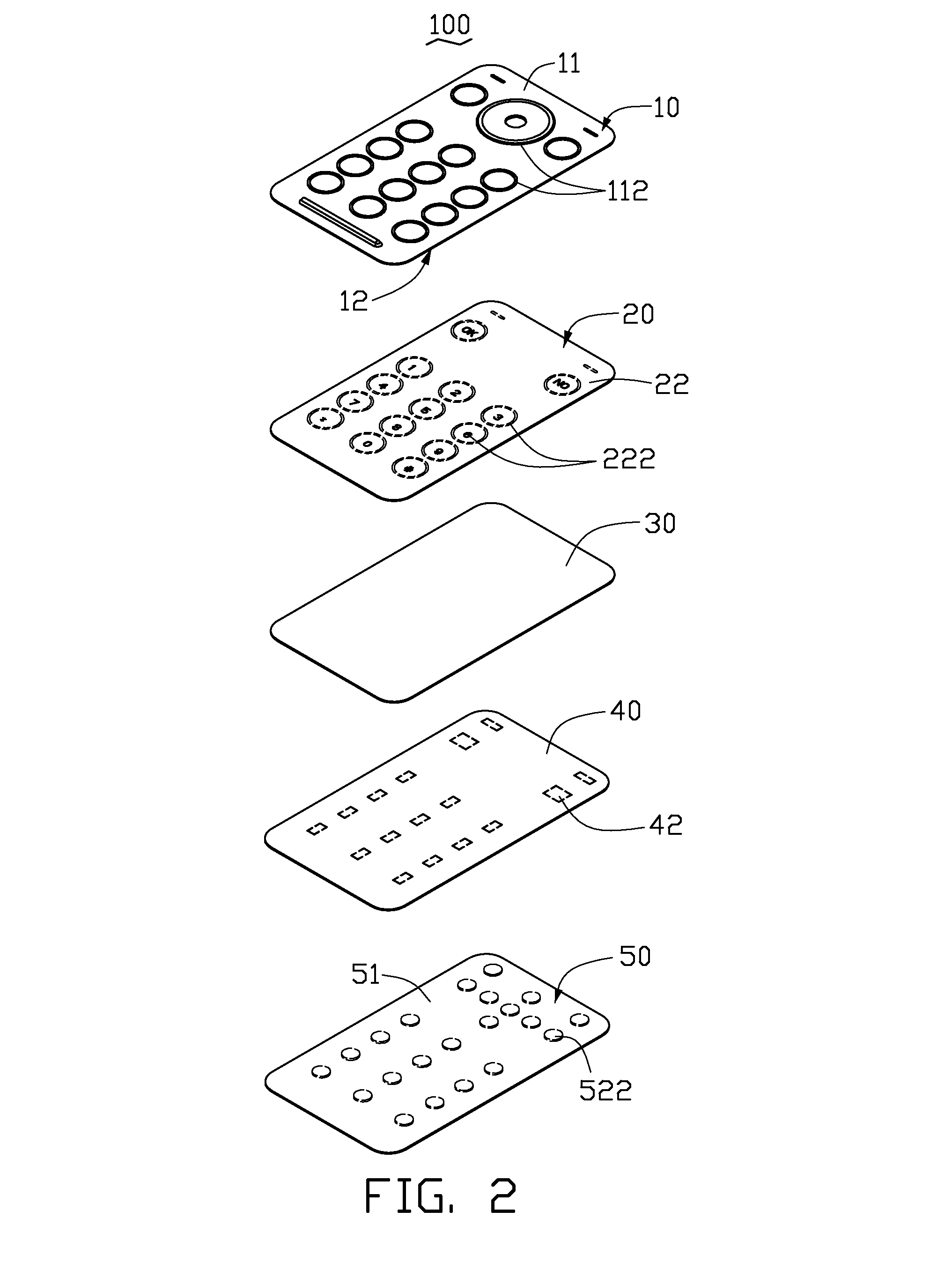 Keypad assembly for electronic device