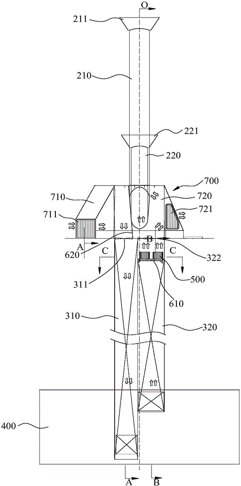 LNG ventilating mast assembly and ship including same