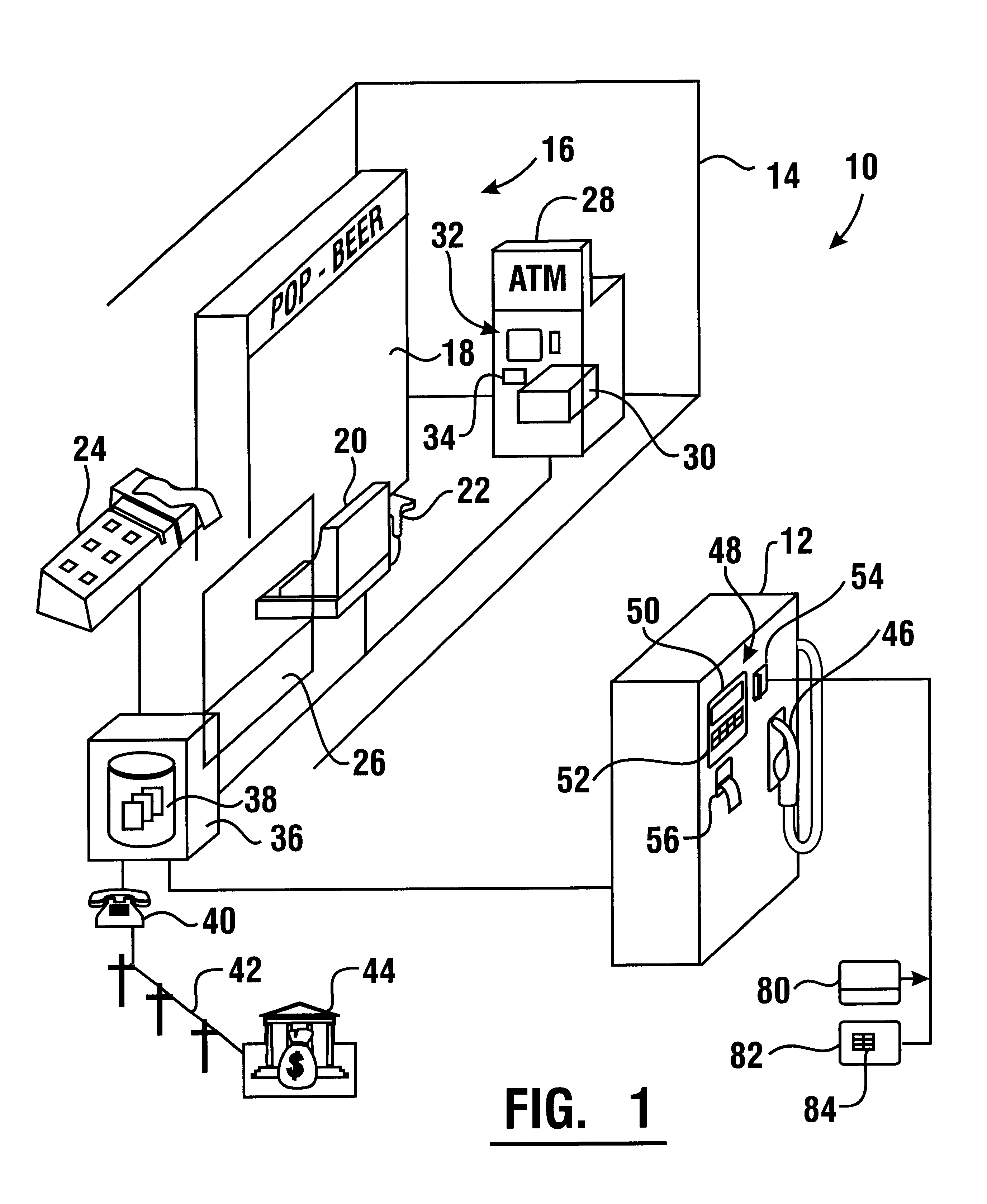 Cash dispensing method and system for merchandise delivery facility