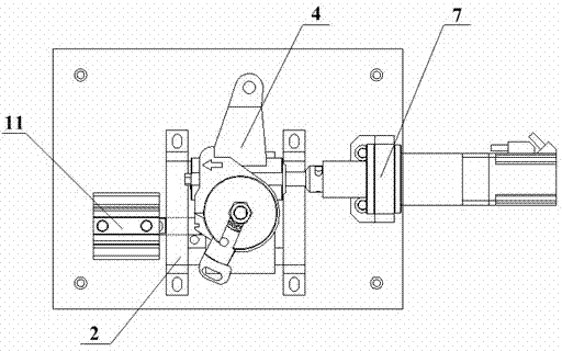 An automobile self-adjusting arm rear end cover adjusting device