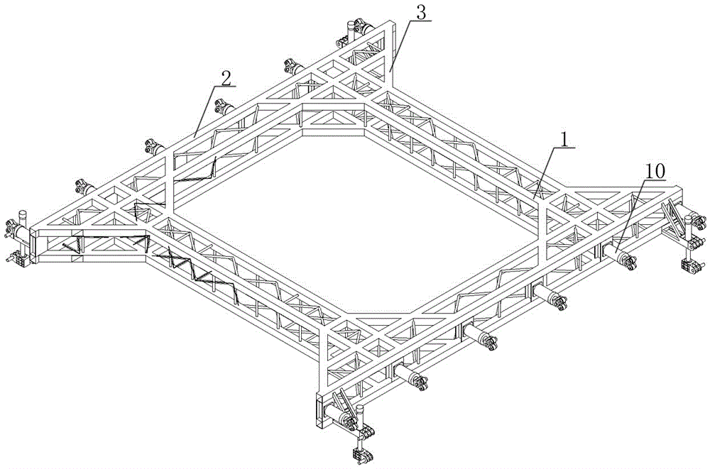 Subway foundation pit large-span support system and construction method thereof