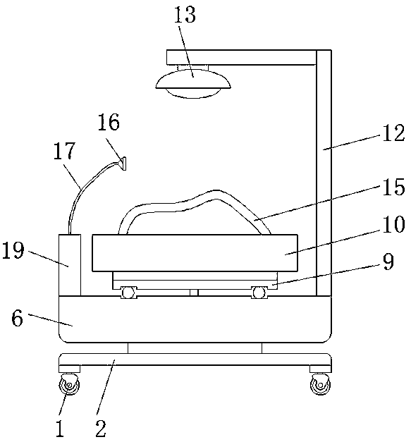 Veterinary inspection device for animal husbandry