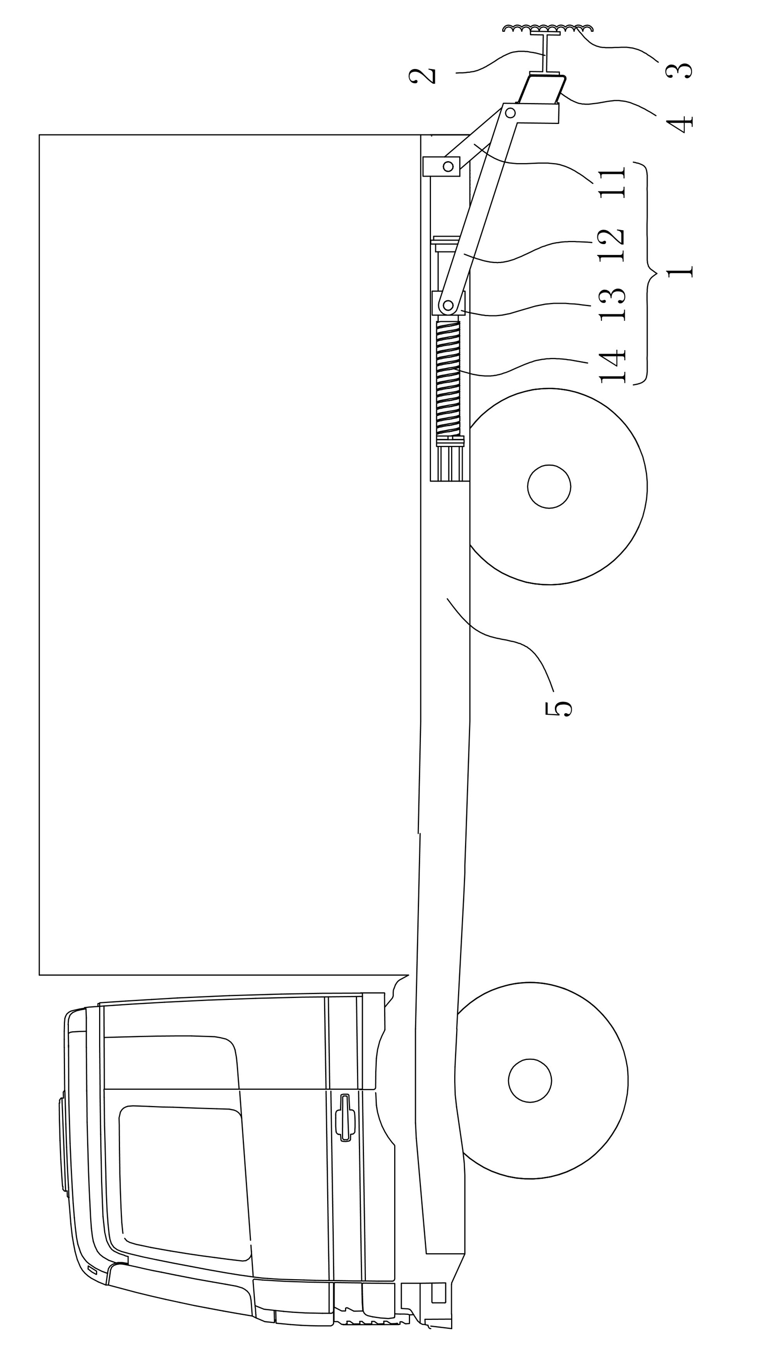 Anticollision device for rear of truck